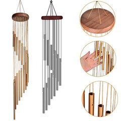 1piece 12 Tubes Aluminum Alloy Wind Chimes with Hook Gold/silver Bells for Outside Home